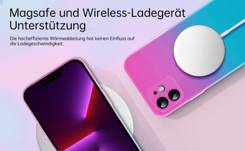 ETU POKROWIEC APPLE IPHONE 12 SOLIDNE RÓŻOWE NIEBIESIE PLECKI OMBRE A2172