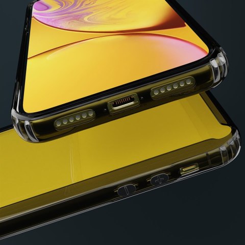 ETUI APPLE IPHONE XR 6.06" CASE SILIKONOWY CIEMNA RAMKA BEZBARWNE PLECKI