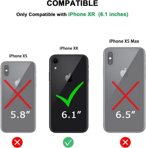 ETUI APPLE IPHONE XR ZIELONA RAMKA PRZEZROCZYSTE PLECKI +SZKŁO HARTOWANE