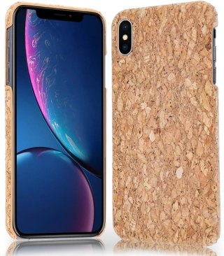 ETUI APPLE IPHONE XS MAX CASE JAK DREWNO KORKOWY NATURALNY