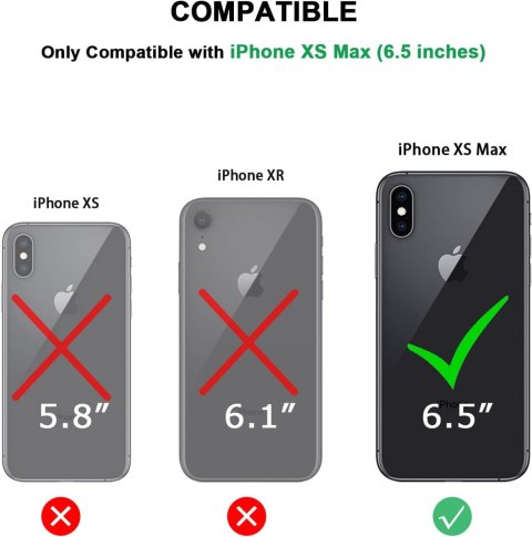 ETUI APPLE IPHONE XS MAX CASE SILIKONOWY CZARNY PÓŁTRANSPARENTNY +SZKŁO