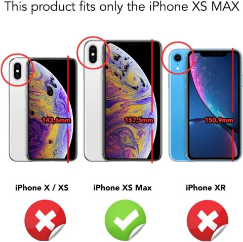 ETUI BUMPER APPLE IPHONE XS MAX CASE NIEBIESKI MATOWY +SZKŁO HARTOWANE