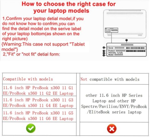 ETUI CASE HP PROBOOK x360 11 G1/G2/G3/G4/G5/G6/G7 EE 11.6" KOLOROWE DRZEWO