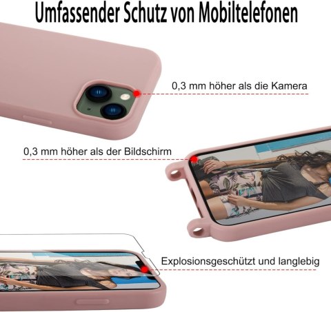 ETUI DO APPLE IPHONE 13 PRO 6.10" SILIKONOWE RÓŻOWE +2x SZKŁO HARTOWANE