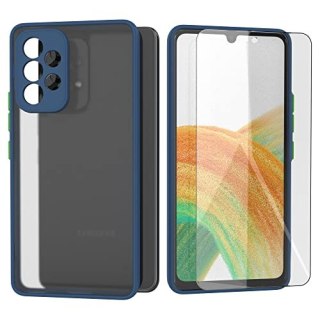 ETUI OCHRONNE NIEBIESKIE CASE DO SAMSUNG GALAXY A33 5G +SZKŁO HARTOWANE 9H