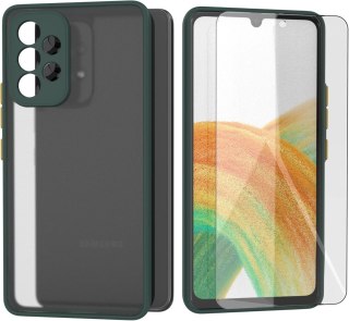 ETUI OCHRONNE NIEBIESKIE CASE DO SAMSUNG GALAXY A33 5G +SZKŁO HARTOWANE 9H