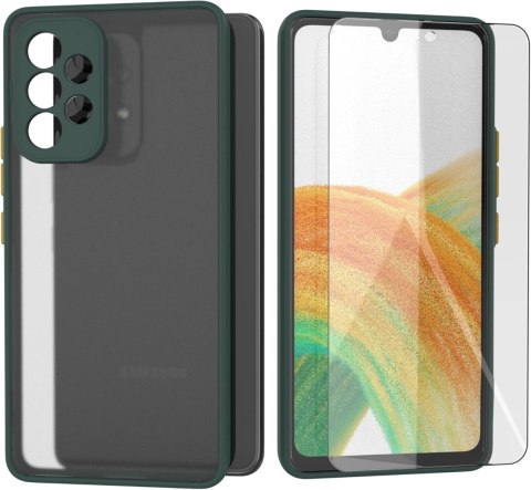 ETUI OCHRONNE NIEBIESKIE CASE DO SAMSUNG GALAXY A33 5G +SZKŁO HARTOWANE 9H