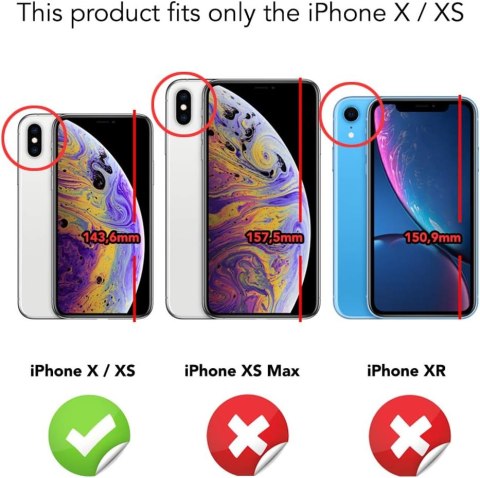 ETUI POKROWIEC APPLE IPHONE X/XS CASE SILIKONOWE CZARNE BŁYSZCZĄCE PLECKI