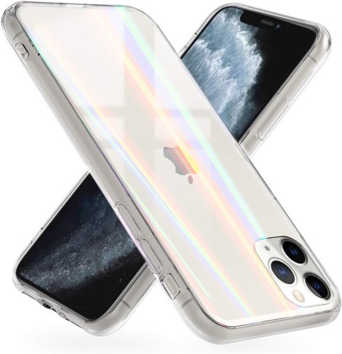 ETUI POKROWIEC DO APPLE IPHONE 11 PRO MAX CASE BEZBARWNE HOLOGRAMOWE PLECKI