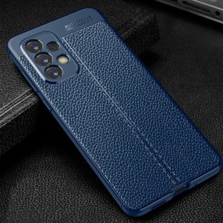 ETUI POKROWIEC DO SAMSUNG GALAXY A73 5G SILIKONOWY CASE GRANATOWY EKO SKÓRA