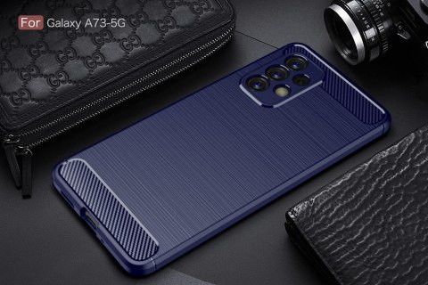 ETUI POKROWIEC DO SAMSUNG GALAXY A73 5G SILIKONOWY CASE GRANATOWY