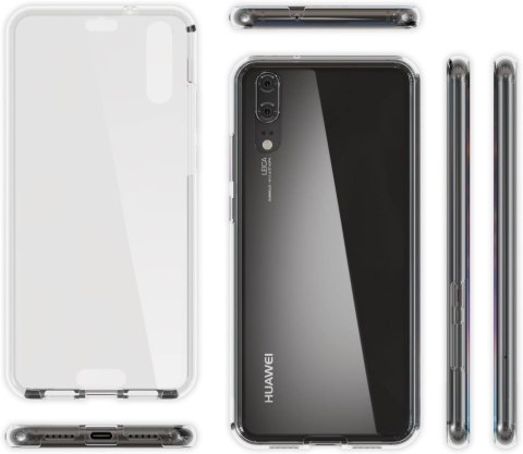 ETUI POKROWIEC DO TELEFONU HUAWEI P20 SOLIDNA WYTRZYMAŁA BEZBARWNA RAMKA