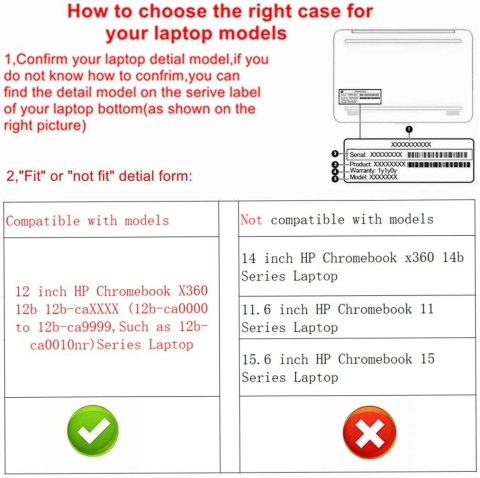 ETUI POKROWIEC Z KLAPKĄ HP CHROMEBOOK X360 12b 12" CASE CZERWONY EKOSKÓRA