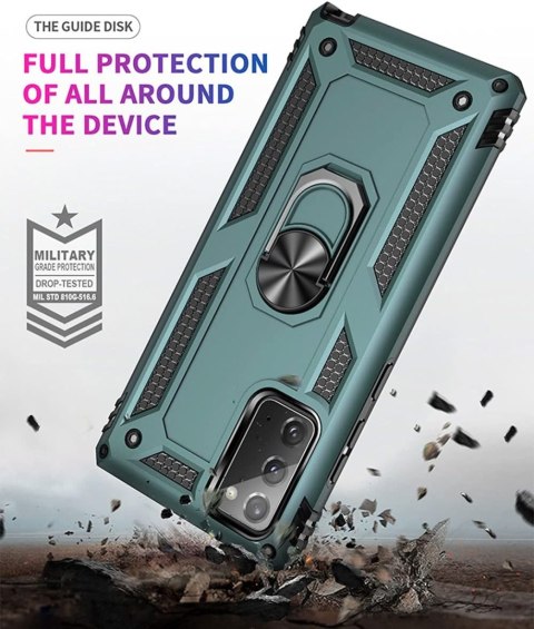 ETUI SAMSUNG GALAXY NOTE 20 5G ZIELONY CASE PIERŚCIEŃ SM-N981F SM-N981B