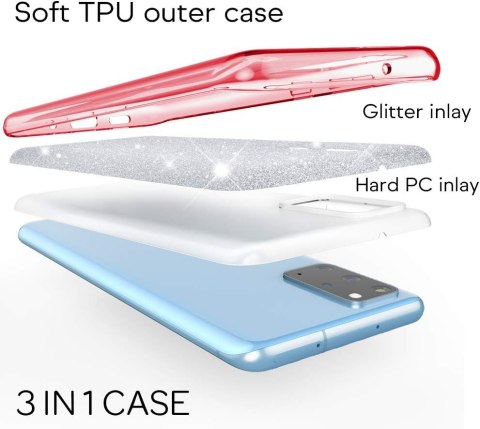 ETUI SAMSUNG GALAXY S20 CASE SILIKONOWY RÓŻOWY BROKAT WYTRZYMAŁY