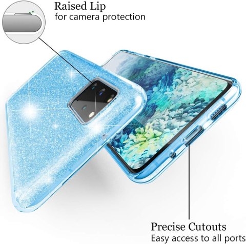 ETUI SAMSUNG GALAXY S20 CASE SILIKONOWY RÓŻOWY BROKAT WYTRZYMAŁY