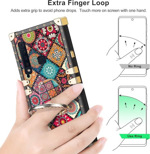 ETUI SILIKONOWE SAMSUNG GALAXY A9 2018 CASE MAROKAŃSKIE WZORY MANDALE +RING