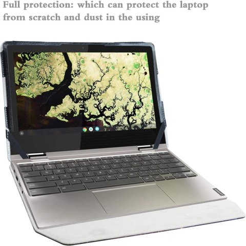 ETUI Z KLAPKĄ CZARNE LAPTOP LENOVO CHROMEBOOK C340-11/IDEAPAD FLEX 3i 11.6"