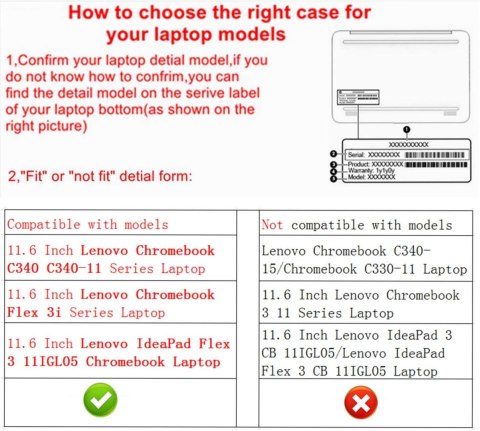 ETUI Z KLAPKĄ LAPTOP LENOVO CHROMEBOOK C340-11/IDEAPAD FLEX 3i GALAXY 11.6"
