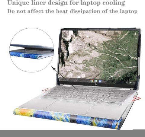 ETUI Z KLAPKĄ LAPTOP MICROSOFT SURFACE LAPTOP GO 3 12.4" GWIAŹDZISTA NOC