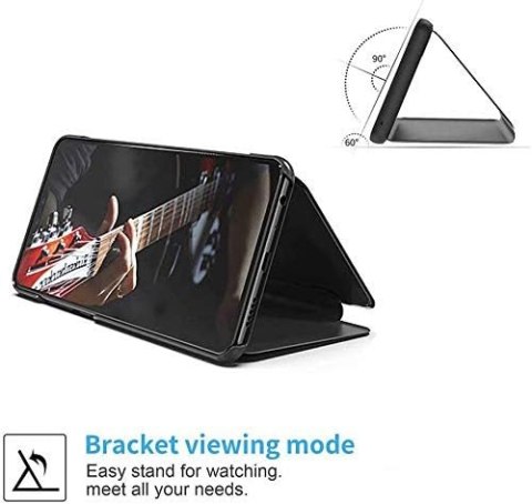 ETUI Z LUSTRZANĄ KLAPKĄ XIAOMI REDMI NOTE 9/POCO M3 6.53" CASE FIOLETOWY