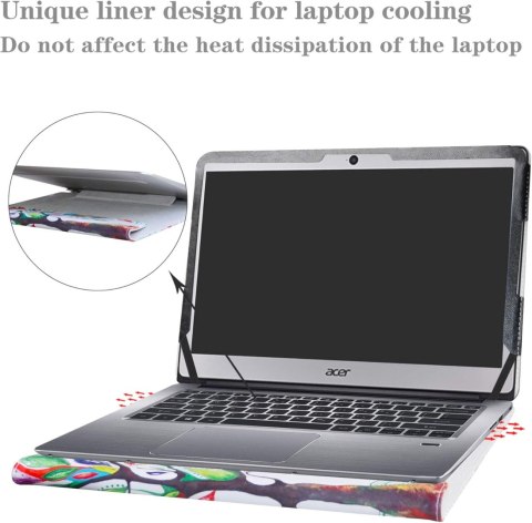 ETUI ZAMYKANE Z KLAPKĄ LAPTOP ACER SWIFT 3 SF314-51 14" KOLOROWE DRZEWO