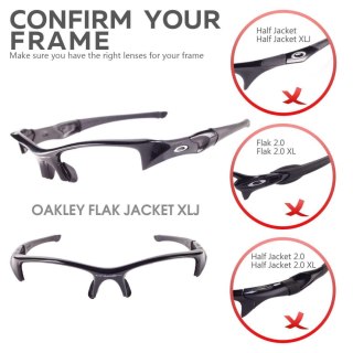 SZKŁA WYMIENNE DO OKULARÓW OAKLEY FLAK XLJ POLARYZACYJNE CZARNE 2szt