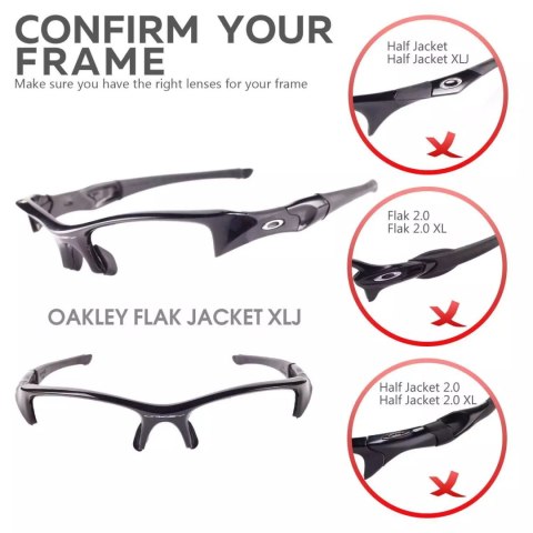 SZKŁA WYMIENNE DO OKULARÓW OAKLEY HALF JACKET 2.0 UV NIEBIESKIE 2szt