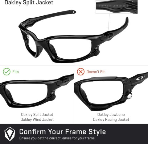 SZKŁA WYMIENNE DO OKULARÓW OAKLEY SPLIT JACKET POLARYZACYJNE SZARE 2szt