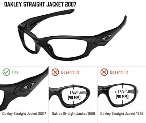 SZKŁA WYMIENNE DO OKULARÓW OAKLEY STRAIGHT 2.0 POLARYZACYJNE CZARNE 2szt