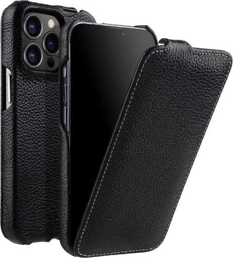 ZAMYKANE ETUI DO APPLE IPHONE 13 PRO 6.10" EKO SKÓRA CZARNA OBUDOWA