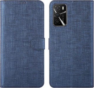 ZAMYKANE ETUI OPPO A16 2021 NIEBIESKI CASE Z KLAPKĄ ZAPIĘCIE MAGNETYCZNE