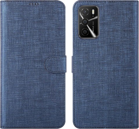 ZAMYKANE ETUI OPPO A16 2021 NIEBIESKI CASE Z KLAPKĄ ZAPIĘCIE MAGNETYCZNE