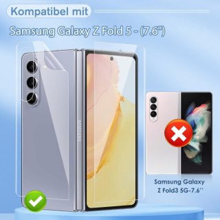 2X FOLIA OCHRONNA SAMSUNG GALAXY Z FOLD 5 PRZÓD TYŁ PEŁNA OCHRONA SM-F946B