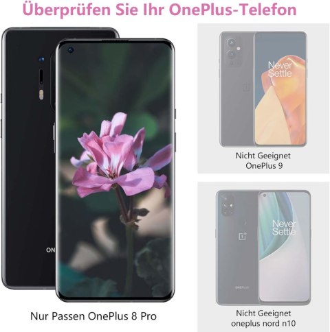 2x SZKŁO HARTOWANE ONEPLUS 8 PRO 6.78" ZAOKRĄGLONE BOKI +2x OCHRONA APARATU