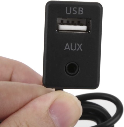 ADAPTER PRZEWÓD AUX USB JACK 3,5 mm STEREO ŻEŃSKI na 2 MĘSKIE RCA 1M