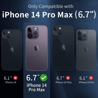 ETUI APPLE IPHONE 14 PRO MAX PRZEZROCZYSTE PLECKI + 3X SZKŁO HARTOWANE