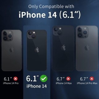 ETUI APPLE IPHONE 14 SILIKONOWE PRZEZROCZYSTE PLECKI +3x SZKŁO HARTOWANE