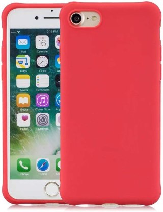 ETUI APPLE IPHONE 7/IPHONE 8 CASE SILIKONOWY CZERWONY MATOWY ULTRA CIENKI