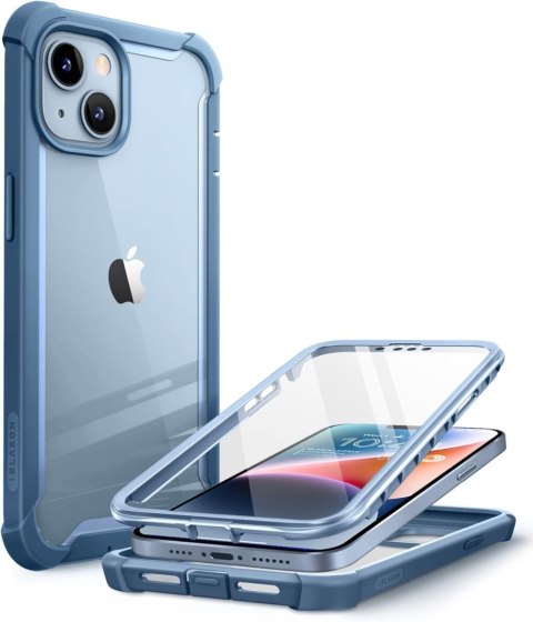 ETUI BUMPER APPLE IPHONE 14 Plus 6,7" CASE NIEBIESKA RAMKA PRZÓD TYŁ A2886