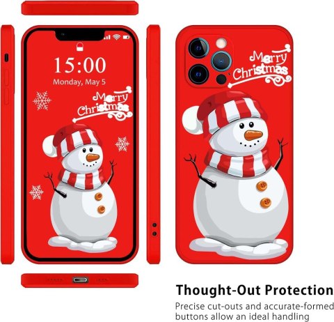 ETUI DO APPLE IPHONE 11 SILIKONOWE PLECKI BAŁWAN MERRY CHRISTMAS + 2X SZKŁO