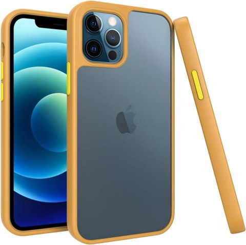 ETUI DO APPLE IPHONE 12 PRO MAX SILIKONOWE BRĄZOWE PÓŁPRZEZROCZYSTE PLECKI