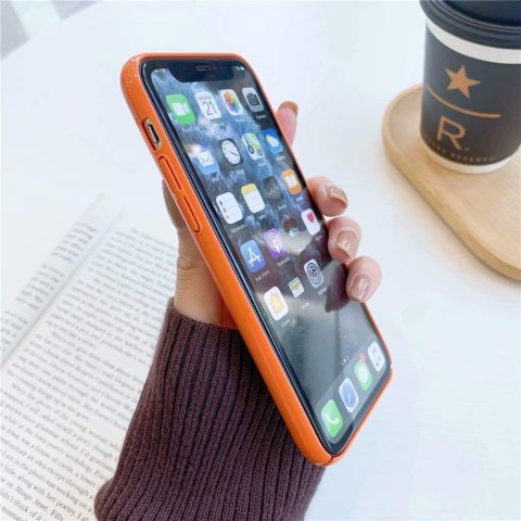 ETUI POKROWIEC APPLE IPHONE 11 PRO SOLIDNE WYTRZYMAŁE POMARAŃCZOWE PLECKI