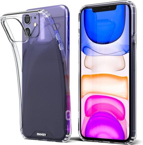 ETUI POKROWIEC DO APPLE IPHONE 11 BEZBARWNE SILIKONOWE SOLIDNE PLECKI A2111