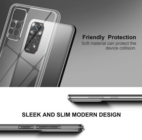 ETUI POKROWIEC DO XIAOMI REDMI NOTE 11 4G PRZEZROCZYSY + 3X SZKŁO HARTOWANE