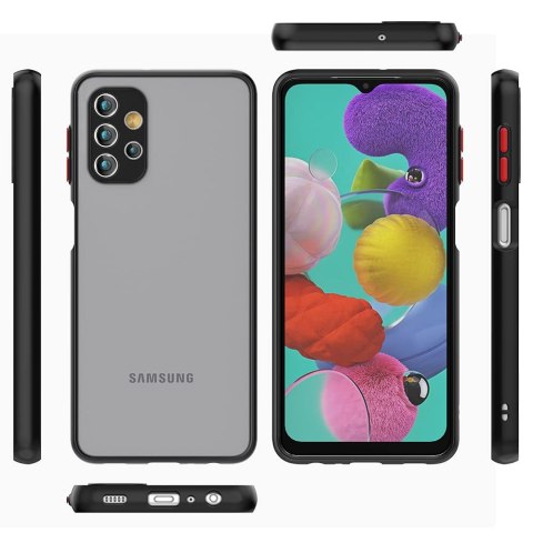 ETUI SAMSUNG GALAXY A33 5G CASE MATOWE PLECKI CZERWONE SM-A336E + SZKŁO