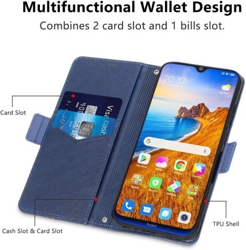 ETUI Z KLAPKĄ XIAOMI REDMI NOTE 8/NOTE 8 2021 CASE CZARNY Z EKOSKÓRY