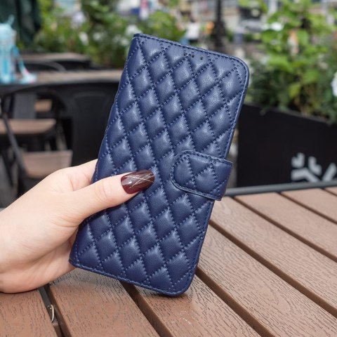 ETUI Z KLAPKĄ SAMSUNG GALAXY A04 CASE GRANATOWY PIKOWANY GLAMOUR