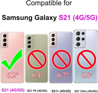 ETUI Z KLAPKĄ SAMSUNG GALAXY S21 5G EKOSKÓRA KOLOROWE LIŚCIE OMBRE TĘCZA