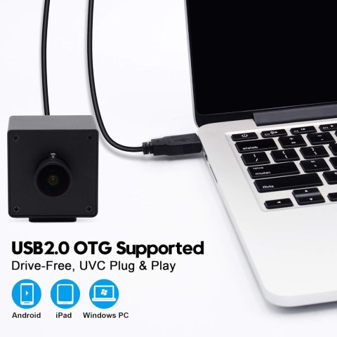 KAMERA INTERNETOWA USB ULTRA HD 4K 30FPS 170° RYBIE OKO CMOS CZARNA